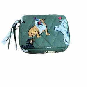 Vera Bradley Quilted Green Dog Pill Case